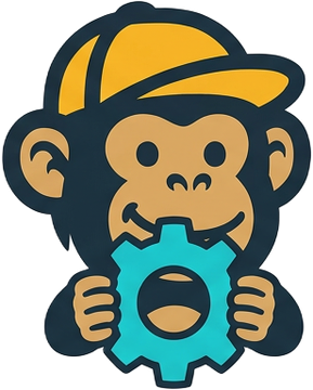 The Monkey mascot for Parts & Upgrades